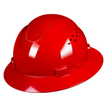 Safety helmet medium oil large brim wide brim large brim sun protection oversized brim red construction site outdoor labor protection helmet