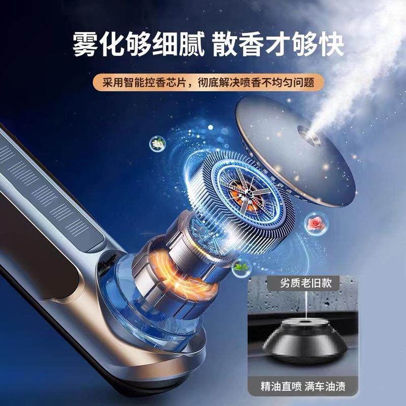 Car Air Freshener Solar-Powered Car Perfume Automatic Fragrance Diffuser for Car Interior Light Fragrance High-End Ornament New Model 97648