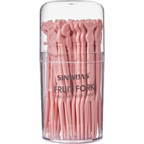 Fruit fork set fruit pick disposable plastic two-tine household fruit cake dessert fork snack fork