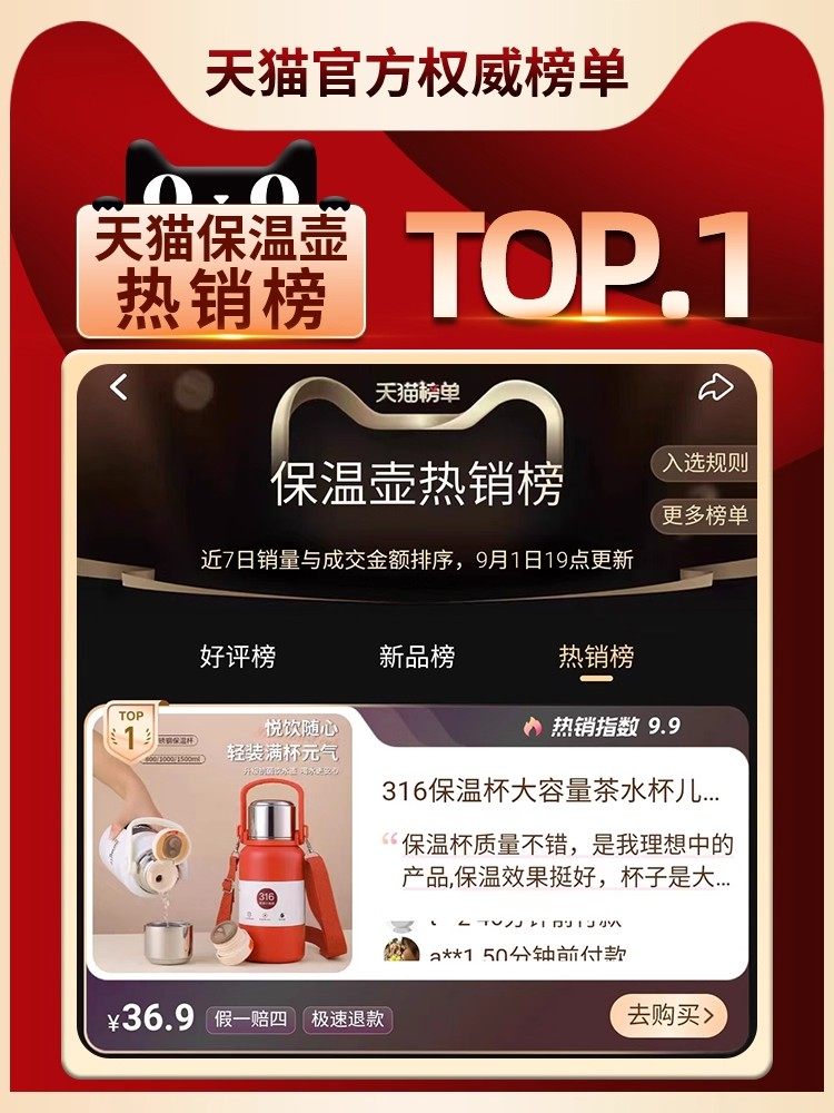 316 Insulated Cup, Large Capacity Tea Cup, High-Looking Cup for Kidsren, Stainless Steel Outdoor Sports Insulated Water Kettle for Men and Women