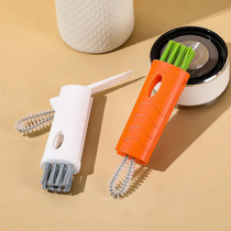 Three-in-one cup cover brush for cleaning gaps without dead corners small brush multi-functional cleaning tool water cup and bottle brush artifact