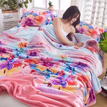 (Three seconds quick heat) Coral velvet blanket warm sheets Flannel single double plus velvet blanket