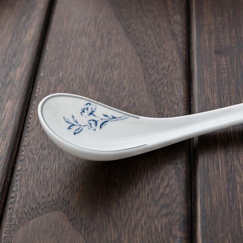 Ronda about ipads porcelain tableware white spoon, small spoon, ceramic spoon ladle small Chinese style household utensils expression