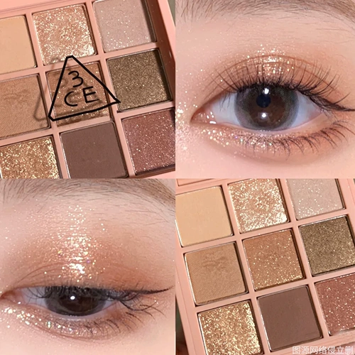 3ce палитра теней для век пробный пакет Jiugongge overtake Earth Color Палитра грязи Таро матовый чай с молоком оранжевый коричневый бесплатная пробная версия