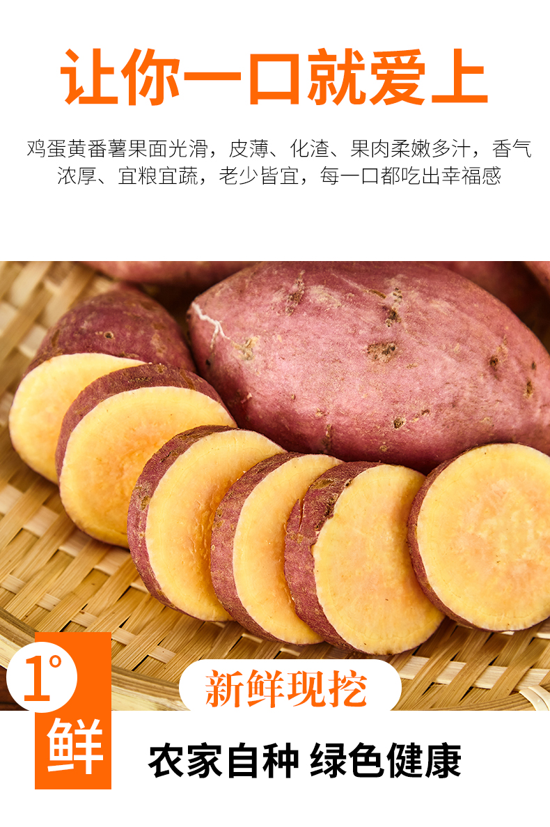 马栏河 鸡蛋黄板栗薯 5斤 图3
