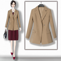 Light luxury French small suit jacket female design sense niche waist high-end professional suit womens top spring and autumn temperament