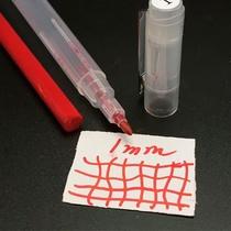 1mm needle tube pen with ink cotton core empty pen DIY with fine art colorful hooking pen children painting hand sketching side