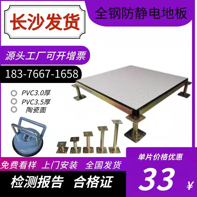 National Label full steel antistatic floor 600 * 600pvc overhead active floor OA Internet floor school room