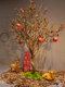 Artificial Pomegranate Tree Green Plant Decoration Floor-Standing Ornament New Year Wishing Tree Large Fruit Fake Tree Indoor and Outdoor Pastoral Style