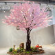 Large Artificial Cherry Blossom Tree, Wishing Tree, Fake Peach Blossom Tree, Indoor and Outdoor Hotel Window Display Artificial Flowers, Trendy Japanese Style