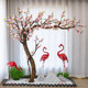 Artificial Magnolia Tree, Fake Flower Tree, Large Indoor Greenery for Landscaping, Shopping Mall Window Display, Floor-Standing Landscape Decoration, Scene Arrangement