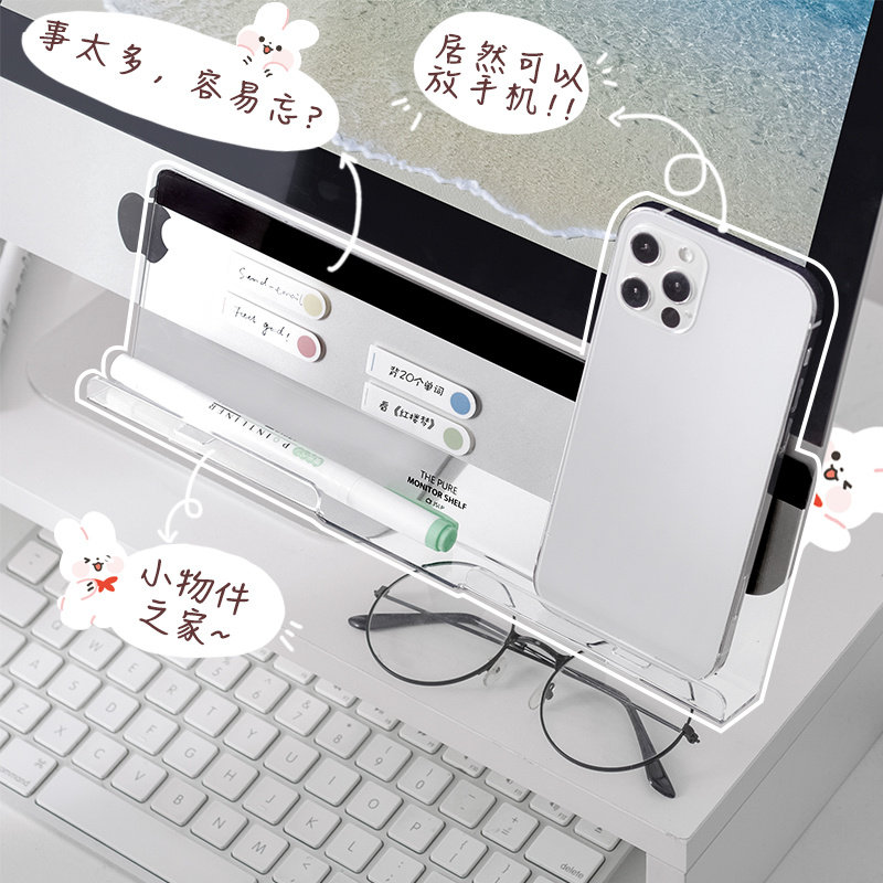 Computer screen side monitor message board office sticky note board desktop memo reminder board label board