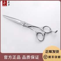 Shears haircut scissors Japan imported Hitachi 440C flat scissors structural scissors 6 inch PA flat scissors bearing haircut scissors