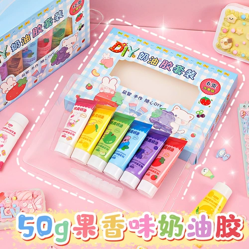 Реалистичный кремовый пенал, держатель для ручек, заколка для волос, набор материалов с аксессуарами, 50 грамм, фруктовый вкус, DIY