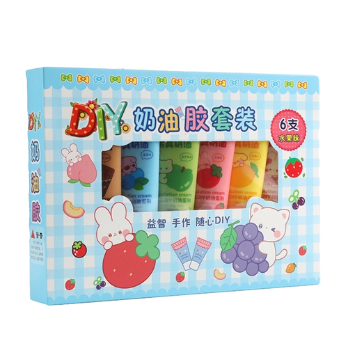 Реалистичный кремовый пенал, держатель для ручек, заколка для волос, набор материалов с аксессуарами, 50 грамм, фруктовый вкус, DIY