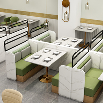 Light luxury stainless steel Changhong glass partition restaurant partition half wall restaurant card seat heightened hot pot restaurant fence decoration