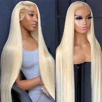 Silk Straight Blonde Lace Frontal Wigs for Women Human Hair