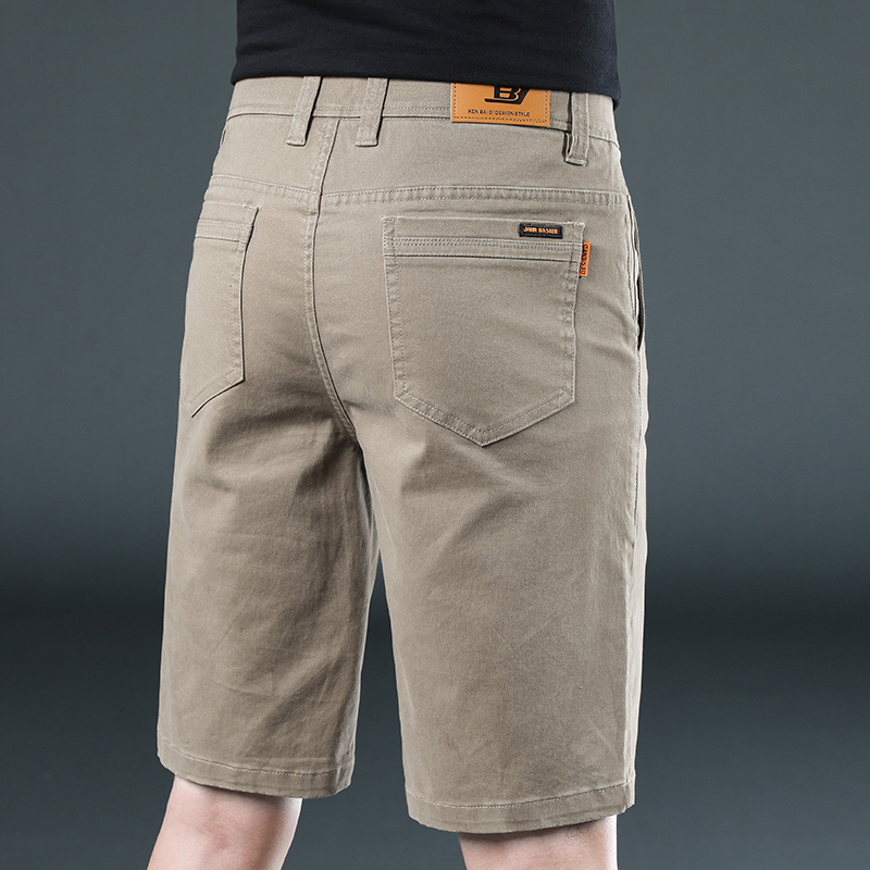 Pure Cotton Casual Shorts for Men, Mid-Length Six-Point Pants, Summer 2026 New Style, Men's Suit Pants with Belt, Five-Point Pants