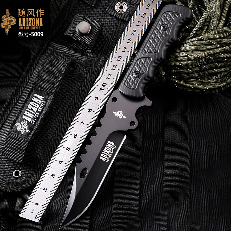 With the wind tritium knife with sharp cutter , cold weapon high hardness straight blade