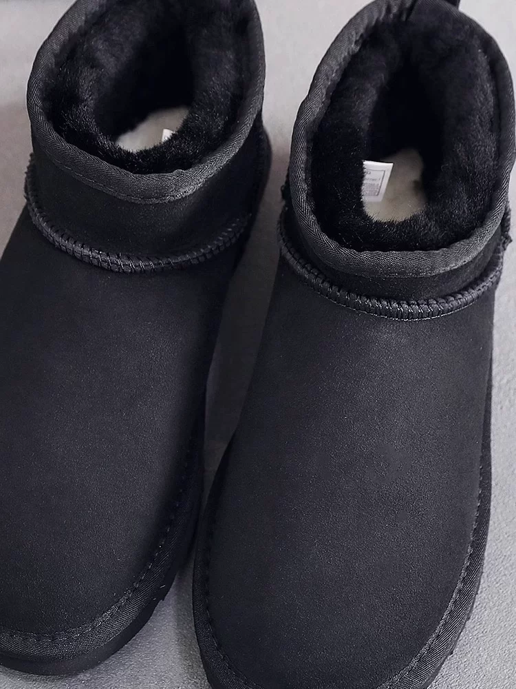 Модный тёплый UGG для мужчин и женщин, демисезонная зима низкие небольшие ботинки