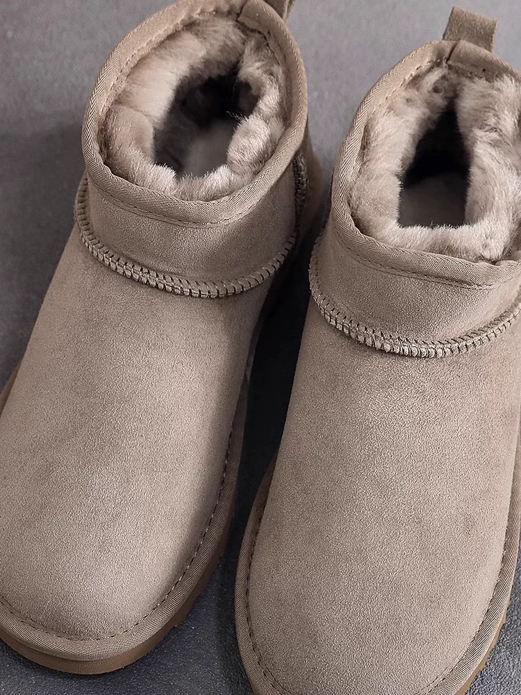 Модный тёплый UGG для мужчин и женщин, демисезонная зима низкие небольшие ботинки