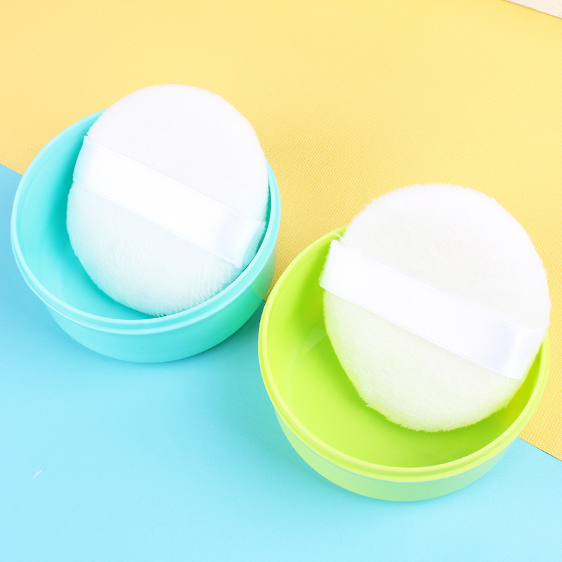 Baby Puff Cool Puff Box Newborn Special Soft Belt Box Children's Sponge Cotton Fluff Soft Puff