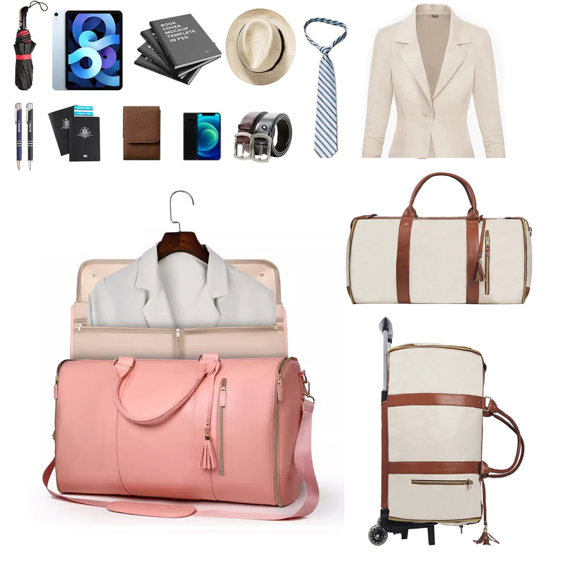 Travel Backpack, Carry-On Luggage That Can Be Taken on the Plane, Suitcase with a Pull Rod, Suit Bag, Large Capacity, Shoulder Bag