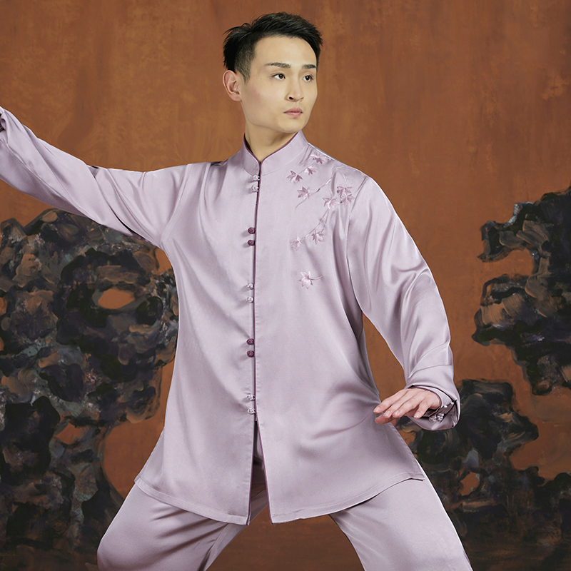 2022 Tai Chi Suit Women's New Flutter Embroidery Martial Arts Costume Taijiquan Costume Taijiquan Costume for Men's Performance Costume Spring Autumn Season