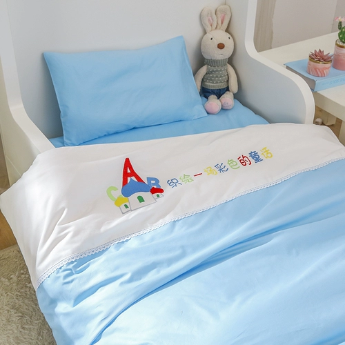 Желтое одеяло для детского сада, детский хлопковый комплект, 3 предмета, постельные принадлежности