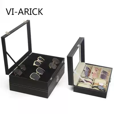 VI-ARICK leather glasses storage box sunglasses sunglasses display box glasses collection box glasses case dustproof
