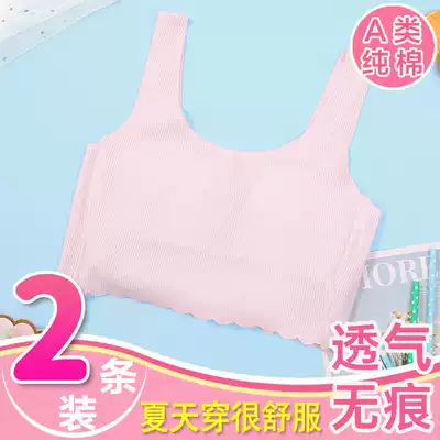 Girls hair education period small vest Female student girl underwear Big virgin girl Primary school junior high school girl girl bra