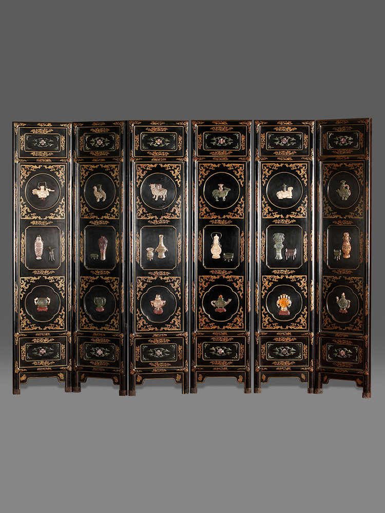 唐物 中国风の骨董品木屏風　年代不詳、骨董品　入手困難　割引相談可2 国宝《洛中洛外図屏風（舟木本）》の高品位複製が限定10点で発売