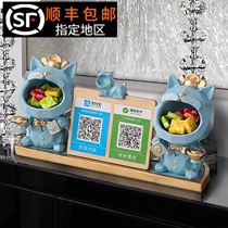 Creative fortune cat new store opening gift opening gift two-dimensional code collection decoration shop cashier decoration