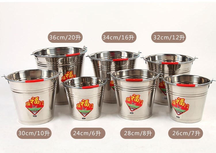 Portable small iron barrel kitchen large water barrel hot water barrel with lid barrel hand small galvanized stainless steel barrel sheet iron