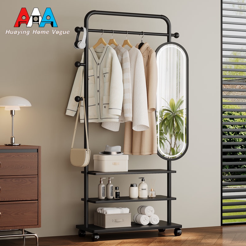 Retro-Style Ash Wood Rotating Dressing Mirror Coat Rack Solid Wood Multi-Functional Shelf Floor-Standing Clothes Rack Storage Rack Retro-Style Ash Wood Rotating Dressing Mirror Coat Rack Solid Wood Multi-Functional Shelf Floor-Standing Clothes Rack Storage Rack
