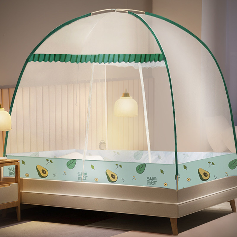 Free of installation Mongolia Pack mosquito nets need no bracket Home 2021 New thickened anti-fall children can be folded and colorful