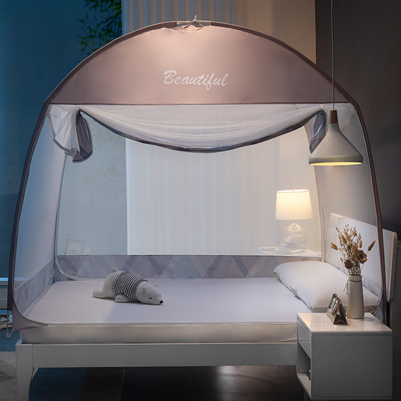 Mosquito nets dust-proof top cloth Home convenient to unpack Mongolia Pack Anti-fall children 2021 New encryption thickened summer