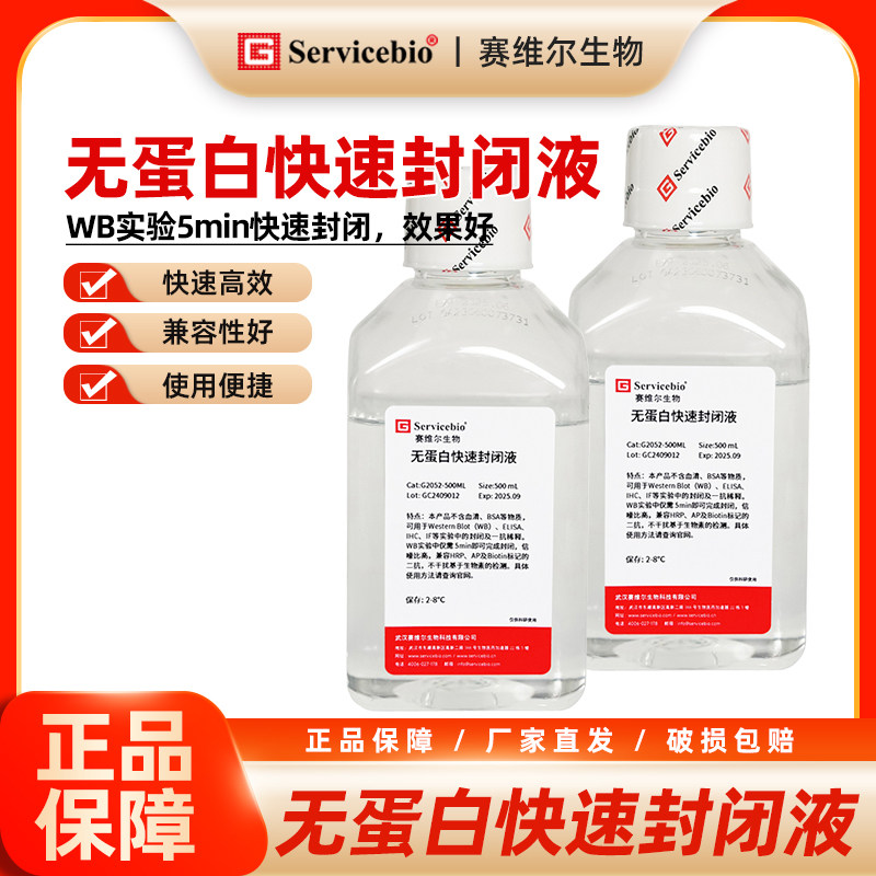 赛维尔 无蛋白快速封闭液 一抗稀释液 5分钟快速封闭 效果好