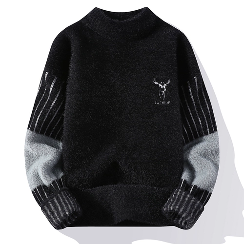 Бархатный демисезонный утепленный трендовый трикотажный свитер для школьников, подходит для подростков