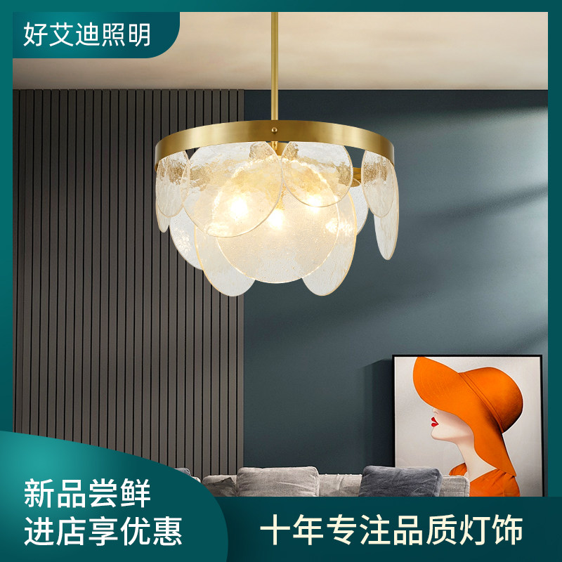 Good Eddie Lighting Postmodern Full Copper Chandelights Light Lavish Dining Room Light Creative American Bedroom Dining Room Round Lamps
