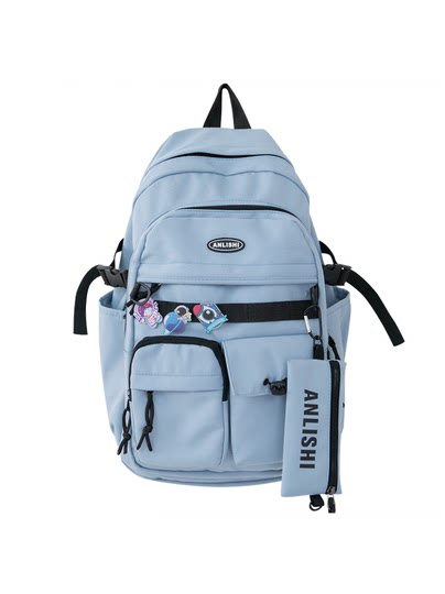 Harajuku Japanese school bag large capacity workwear junior high school student backpack retro male functional American school style backpack