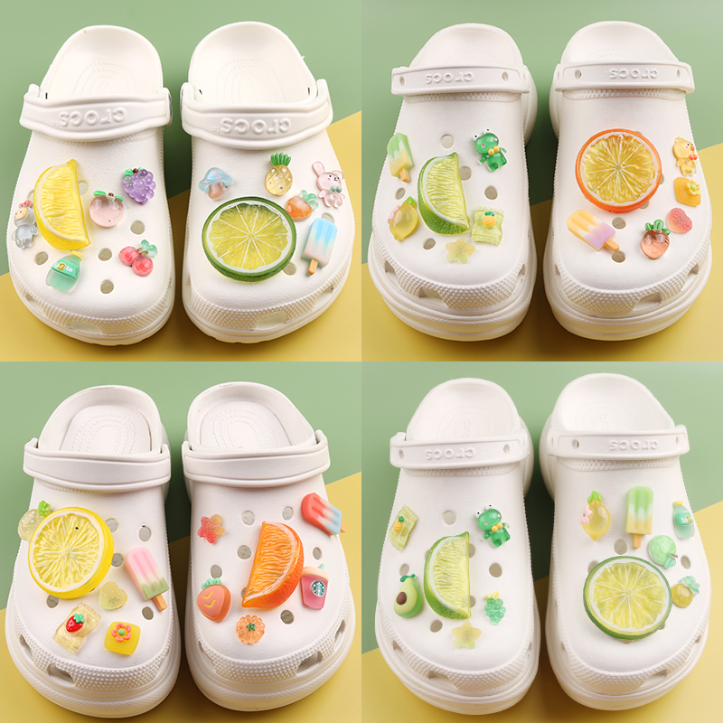Summer Lemon Fruit Crocs Shoe Charms Shoe Decoration Shoe Accessories Detachable Shoe Charms