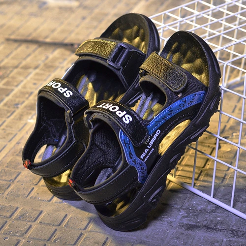 Летние детские сандалии для мальчиков, небольшая пляжная обувь, сезон 2021, подходит для подростков, мягкая подошва