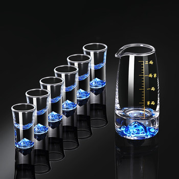 Creative Light Luxury White Wine Cup, Wine Dispenser, High-End Glass Drinking Cup for Home Use, Shot Glass with Scale, Wine Set