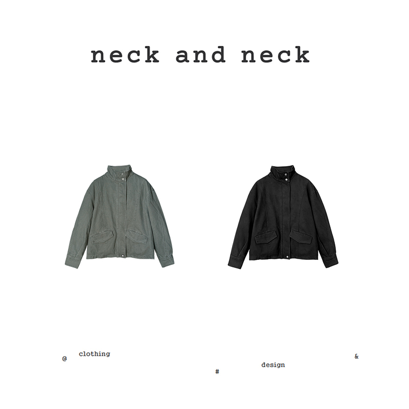 【Neck and Neck】"Urban Wildness" 26 Autumn and Winter New Pure Cotton down Jacket Workwear Style Coat