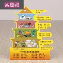 Brand new data version balanced meal pagoda fridge with dietary pyramid Magnetic patch nutritious food model