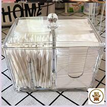 Cotton sign box cosmetic storage box with cover dust acrylic transparent multifunctional lipstick cosmetic cotton box
