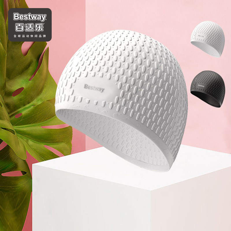 Bestway Swimming Cap Woman Waterproof SILICONE SWIMMING CAP LADY LONG HAIR SPECIAL PROTECTIVE EAR PROFESSIONAL SWIMMING CAP MAN