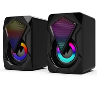 Горячая продажа x2 красочный эффект освещения RGB Динамик компьютер Audio Multimedia USB тяжелый сабвуфер продвижение источника источника источника источника