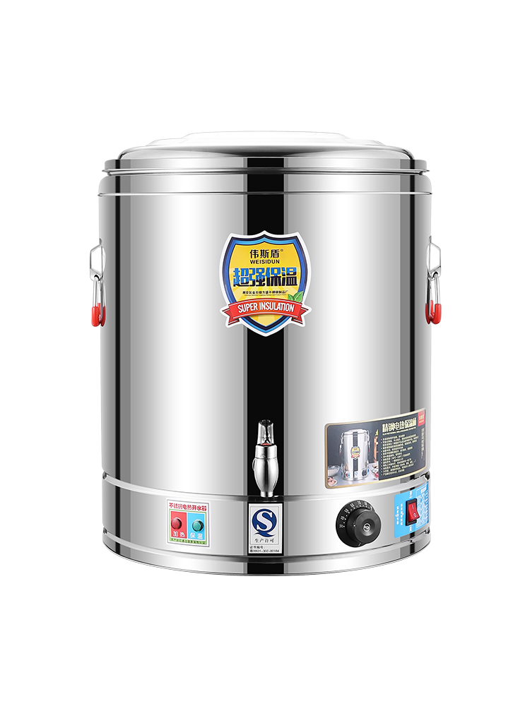 Electric stainless steel heat insulation barrels ltd. tea barrel fantong KaiShuiTong cooking soup barrel'm double big bucket capacity